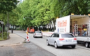 Einige Schilder der Sperrung wurden am Dienstag, 16. Juli, an der Klosterkoppel abgeräumt. (Foto: Frank)