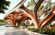 Das Vivaneum ist als Naturerlebnis-Haus mit großen Glasfassaden geplant. (Visualisierung: ©leisureworkgroup)