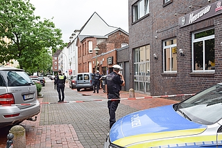 Während des Einsatzes hatte die Polizei die Panjestraße abgesperrt. (Foto: Frank)